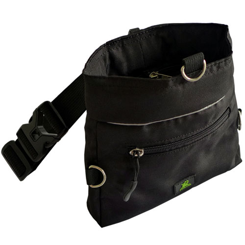 NYLON-FUTTERTASCHE 2 VON DOGSLINE® MIT EINHAND-SCHNELL-SCHNAPPVERSCHLUSS LECKERLITASCHE