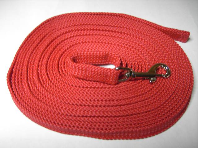 SCHLEPPLEINE LONGIERLEINE FÄHRTENLEINE VON DOGSLINE® 5 METER FLACH Ø 18 MM HANDGEFERTIGT